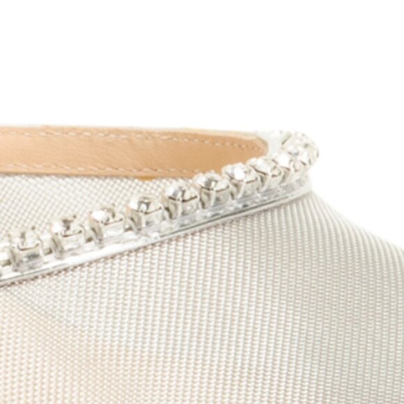 NALEBE Made In Italy Ankle Wrap Heeled Mule Sandals With Chain - Picture 4 of 5